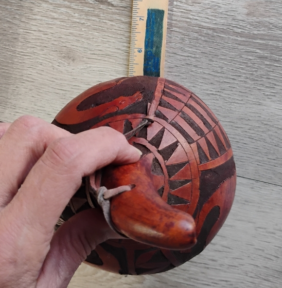 Vintage Maasai Hand Carved Gourd Giraffe Home Decor Kenya - Picture 3 of 13